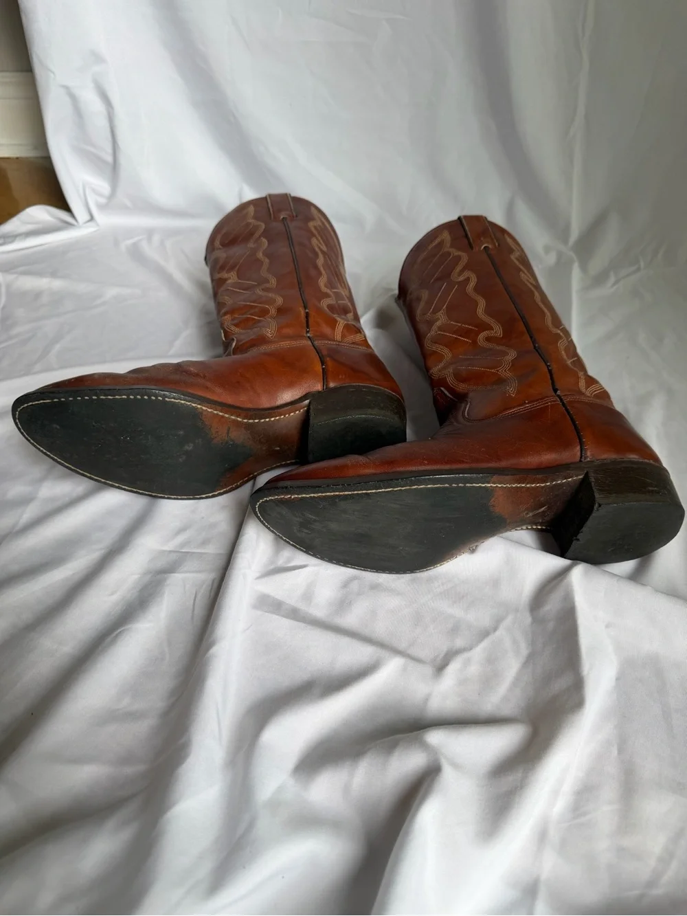 Kenny Rogers Leather Western Cowboy Boots Brown Men’s 10.5 D Rodeo Vintage